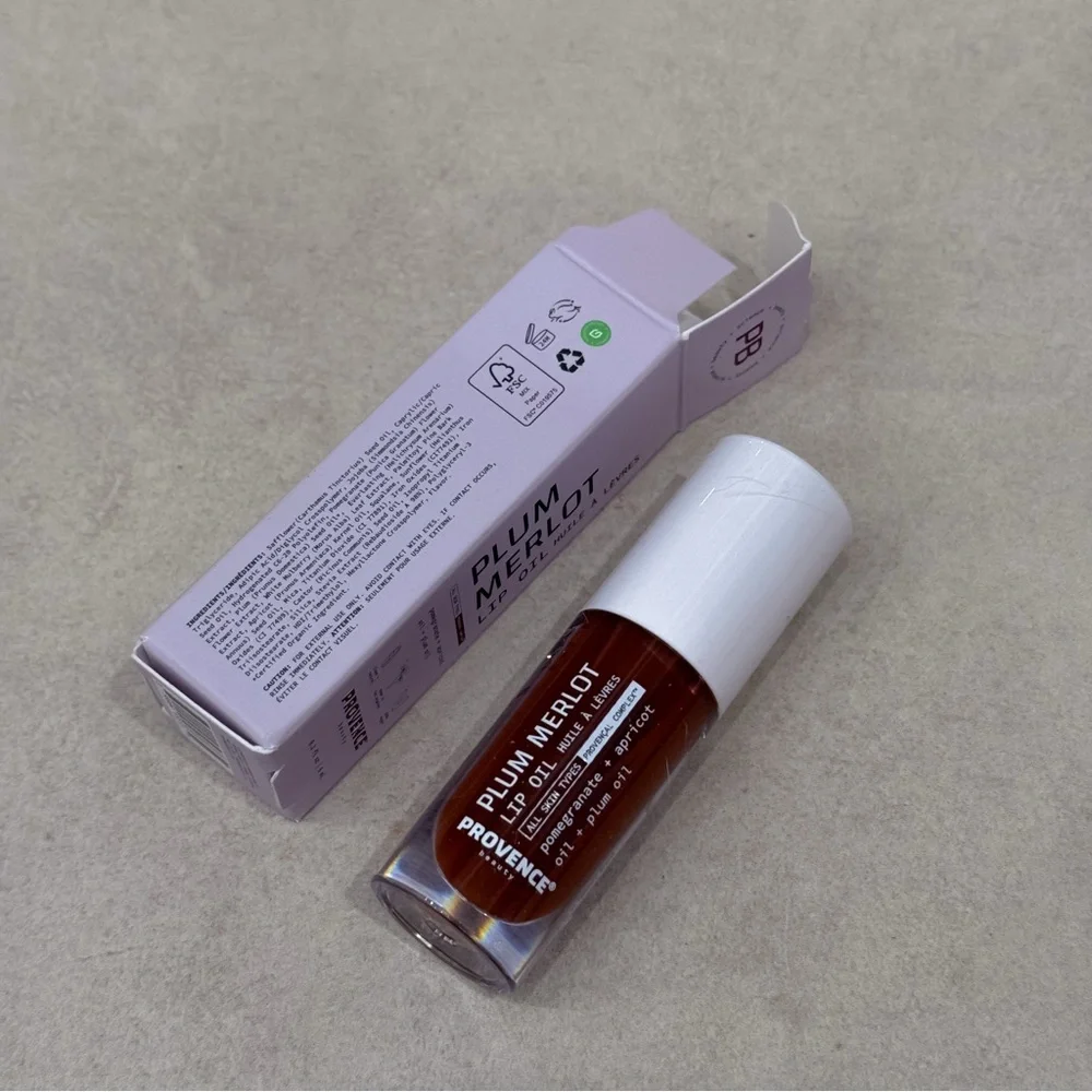 Provence Beauty Plum Merlot Lip Oil Hydrating Gloss Treatment